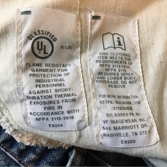 Wrangler Jeans Men Size 40x32 FR Fire Resistant Straight Leg Denim Blue Relaxed - Picture 14 of 14